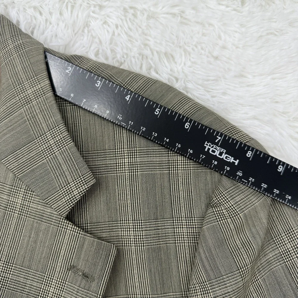 Vintage Chaps Ralph Lauren Blazer Size 42 Tall Wool Plaid Sport Coat Suit Jacket